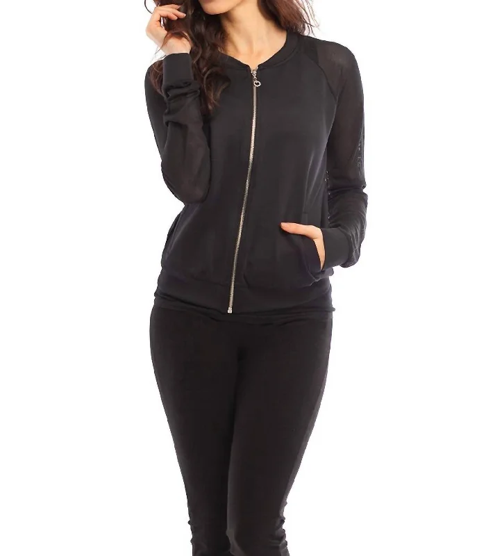 Women's Seasonal Clothing Fiona Bomber Jacket In Black