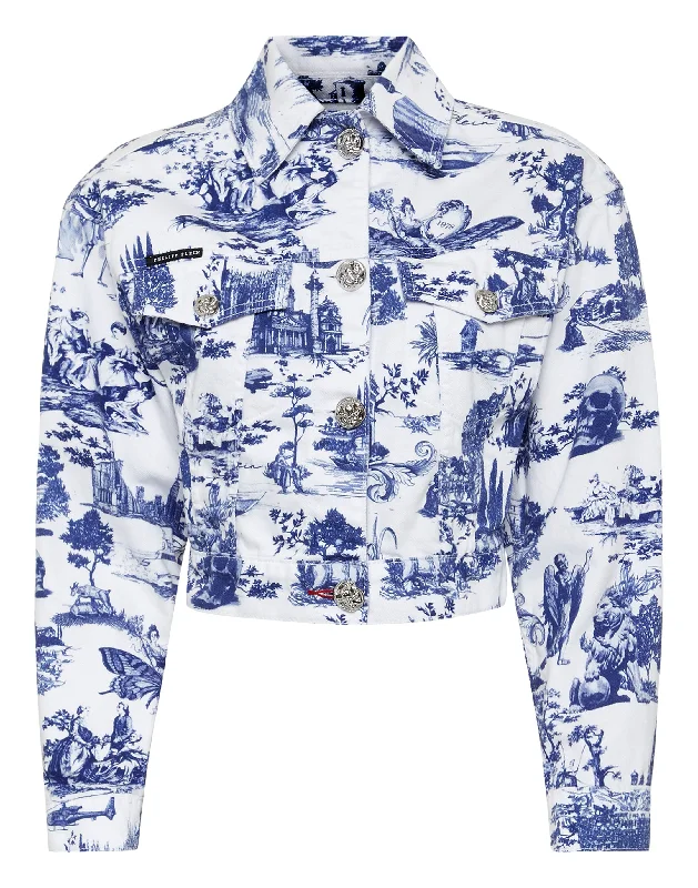 Online Clothing Boutiques Denim Jacket Cropped Print En PLEIN air