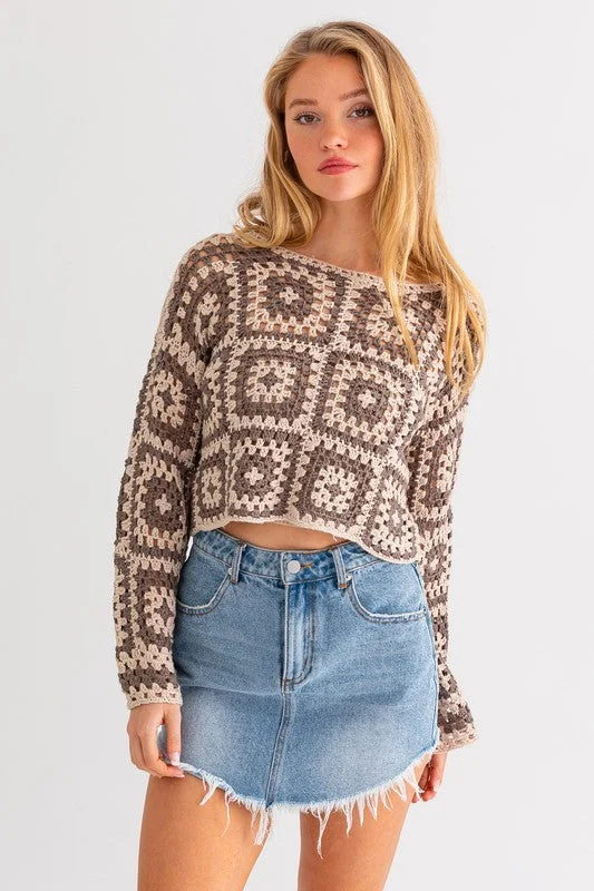 Outfits Ideas Long Sleeve Crochet Top