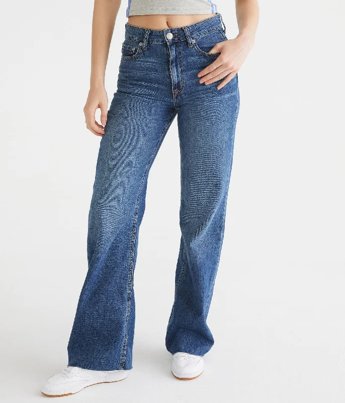 Outfits Ideas Aeropostale Women's '90S Super High-Rise Wide Leg Jean***