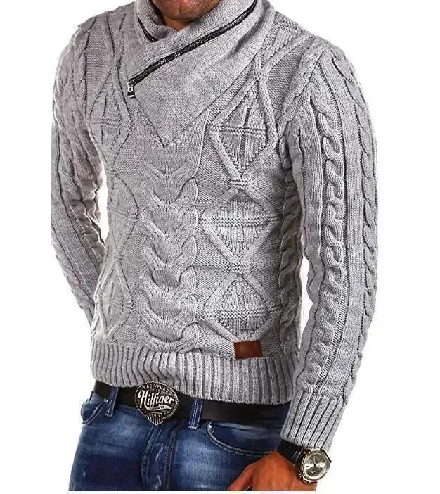 Clothes Women Zipper Turtleneck Sweater For Men