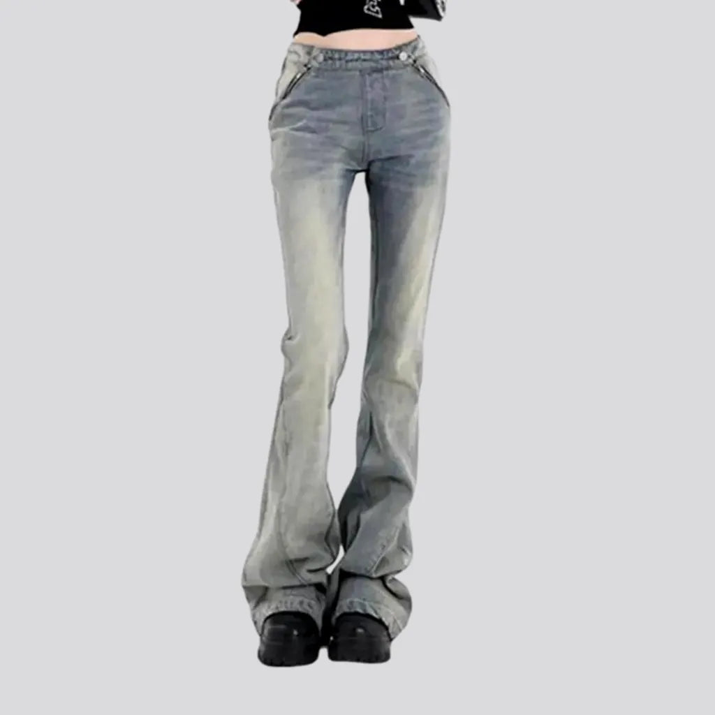 Women's Clothing For Holiday Travel Floor-length bootcut jeans for ladies