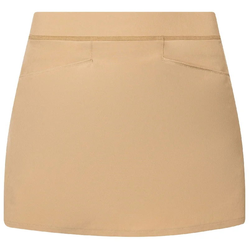 Women's Vintage-Inspired Clothing Womens Pleated Four-Way-Stretch Skort Classic Khaki - SS24