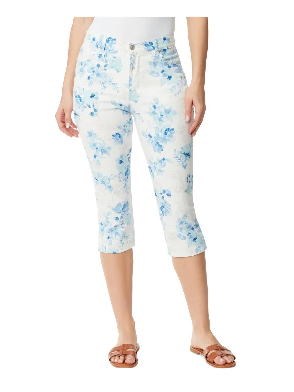 Discount Store Womens Cropped Floral Cropped Jeans