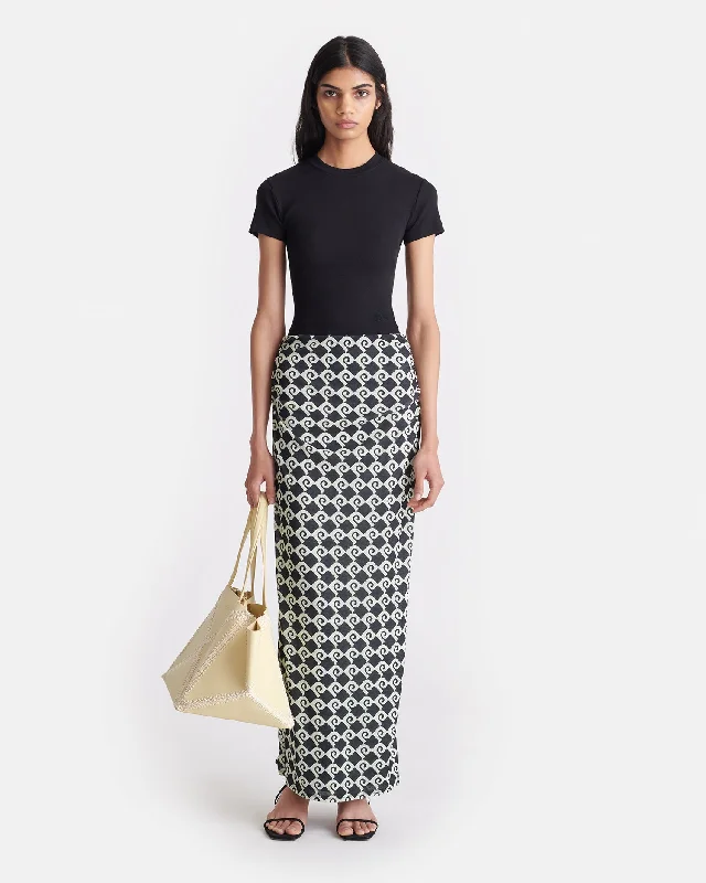 Women's Casual Wear Clothing Norine - Ruched Mesh-Jersey Midi Skirt - Diamond Check