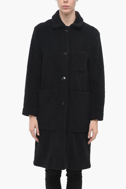 Women's Seasonal Garments Woolrich Faux-fur HAZELTON Coat with Maxi Pockets