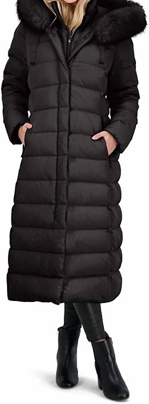 Comfortable Lounge Clothing Nelly Maxi Puffer Coat In Black