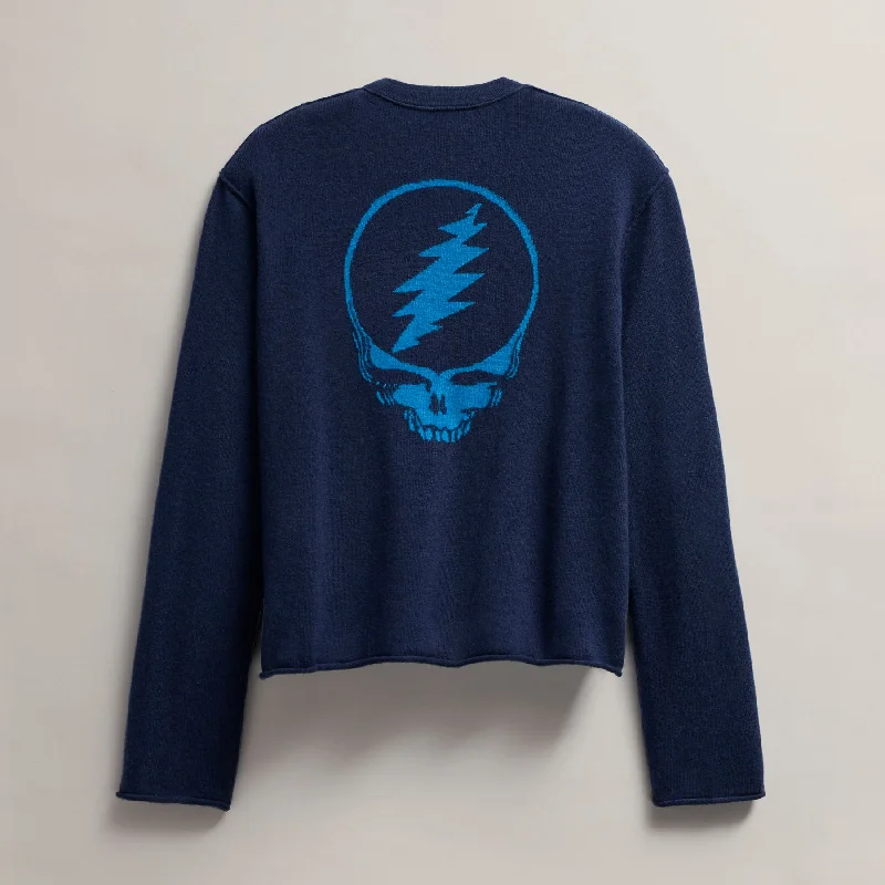 Women's Fashion Clothes Women's Grateful Dead Crew Neck Sweater - Prussian/ Teal